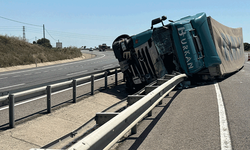 Tekirdağ'da tır devrildi: 1 yaralı