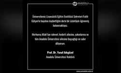 Anadolu Üniversitesi Rektörü Yusuf Adıgüzel’den Taziye Mesajı