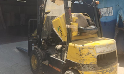 İnegöl'de forkliftle çarpışan motosikletli ağır yaralandı