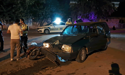 Karaman'da otomobille motosiklet çarpıştı