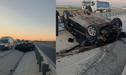 Konya'da kontrolden çıkan kamyonet devrildi: 1 ölü, 2 yaralı