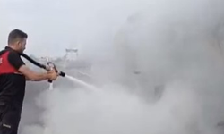 Osmaniye'de asfalt yüklü tankerde çıkan yangın söndürüldü