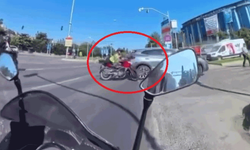 Samsun’da motosiklet-SUV çarpışması: Kaza anı anbean kaydedildi