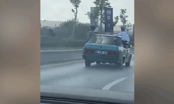 Ankara'da 2 kişi arabanın camından sarktı
