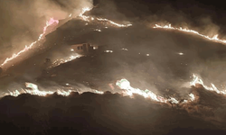Balıkesir'de gece saatlerinde arazi yangını