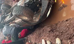 Erzurum'da Off-Road yarışlarında yürekleri ağza getiren kaza