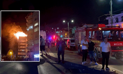 Gaziantep'te terasta çıkan yangın mahalleliyi sokağa döktü