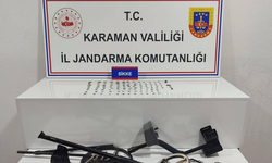 Karaman'da zehirli madde ile tarihi eserler ele geçirildi