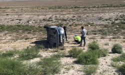 Konya'da kontrolden çıkan otomobil takla attı: 5 yaralı