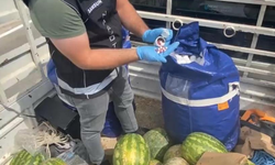 Samsun'da karpuz yüklü kamyonette 110 bin uyuşturucu hap ele geçirildi