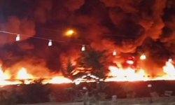 Samsun'da yanarak 5 kilometre gidip ortalığı savaş alanına çevirdi