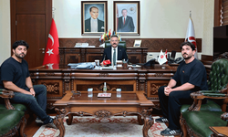 Şehit orman işçisi Tolunay Kocaman’ın kardeşlerinden Vali Aksoy’a ziyaret