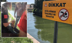 Serinlemek için Porsuk’a giren genç ekipleri alarma geçirdi