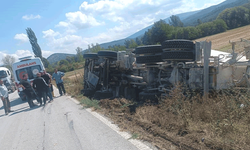 Kütahya'da beton mikseri devrildi: 1 yaralı
