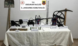 Erzurum'da jandarmadan kaçak kazı yapan şahıslara yönelik operasyon
