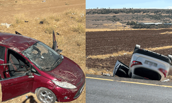 Eskişehir'de iki araç çarpışıp takla attı: 4 yaralı