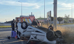Konya'da otomobil takla attı: 5 yaralı