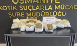 Osmaniye’de hafif ticari araçta 12 kilo skunk ele geçirildi