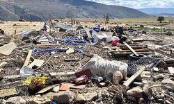 Ankara'da fırtınada hasar gören bölge görüntülendi