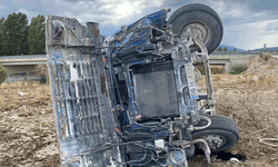Bilecik'te kontrolden çıkan tanker devrildi: 1 yaralı