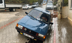 Çanakkale'de yağış nedeniyle altyapılı yol çöktü