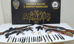 Karaman'da 9 ruhsatsız silah ele geçirildi