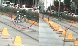 Küçük kızın tramvay yolundaki eğlencesi kazaya davetiye çıkardı