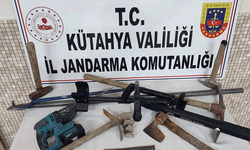 Kütahya'da kaçak kazı operasyonunda 9 şüpheli gözaltına alındı