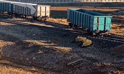 Siirt'te yük treninin vagonu raydan çıktı