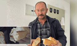 Aldığı ekmeğin içinden çıkan poşet parçası ile şok oldu