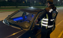 Bursa'da sivil trafik ekiplerinden gece denetimi