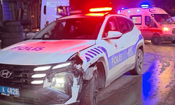 Edirne'de kaçan sürücü polis aracına çarptı: 2 yaralı