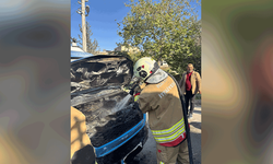 Hatay’da minibüs yangını