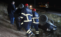 Kırıkkale'de otomobil takla attı: 1 yaralı