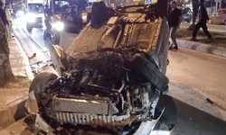 Samsun'da otomobil takla attı, sürücü yaralandı