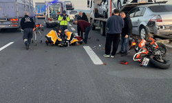 TEM Otoyolu’nda motosiklet kazası: 1 yaralı