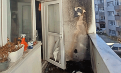 Zonguldak'ta balkon yangını