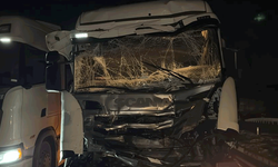 Afyon'da iki tırla otomobil çarpıştı