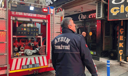 Aydın'da vatandaşların dikkati iş yerini yanmaktan kurtardı