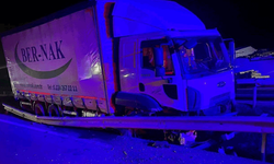 Bilecik’te kamyon refüje çarptı: 1 yaralı