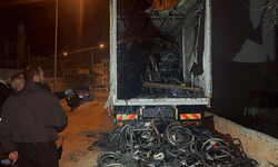 Eskişehir’de bisiklet yüklü kamyonda gizemli yangın