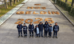 Eskişehir’de yapraklarla yazılan sıcak karşılama: “Hoş geldin 2026”