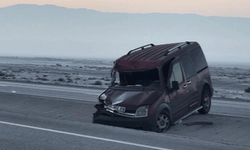 Konya'da hafif ticari araç takla attı: 1 yaralı