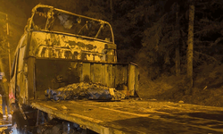 Mersin'de tır yanarak kullanılamaz hale geldi