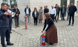 Samsun Adliyesi’nde yangın söndürme tatbikatı