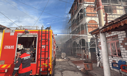 Tokat'ta yemek fabrikası inşaatında yangın