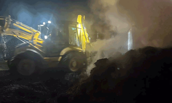 Balıkesir'de samanlık yangını söndürüldü