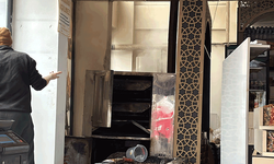 Bilecik'te kuruyemişçi dükkanında korkutan yangın