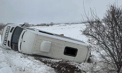 Elazığ'da minibüs şarampole devrildi: 9 yaralı