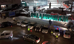 Erzurum Palandöken'de jandarma ve polis ekipleri yoğun güvenlik önlemi aldı